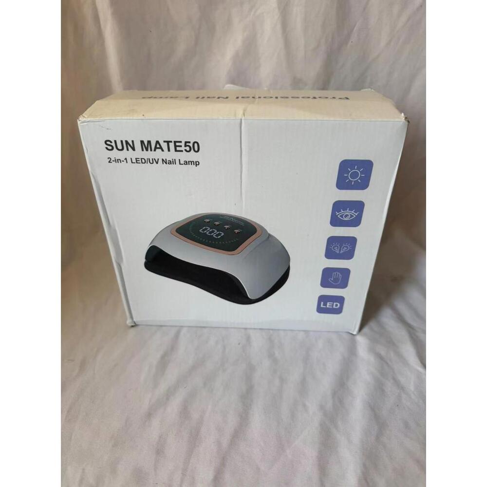 SUN MATE50 2-in-1 LED UV Nail Lamp Gel Dryer Open Box w/ Adapter